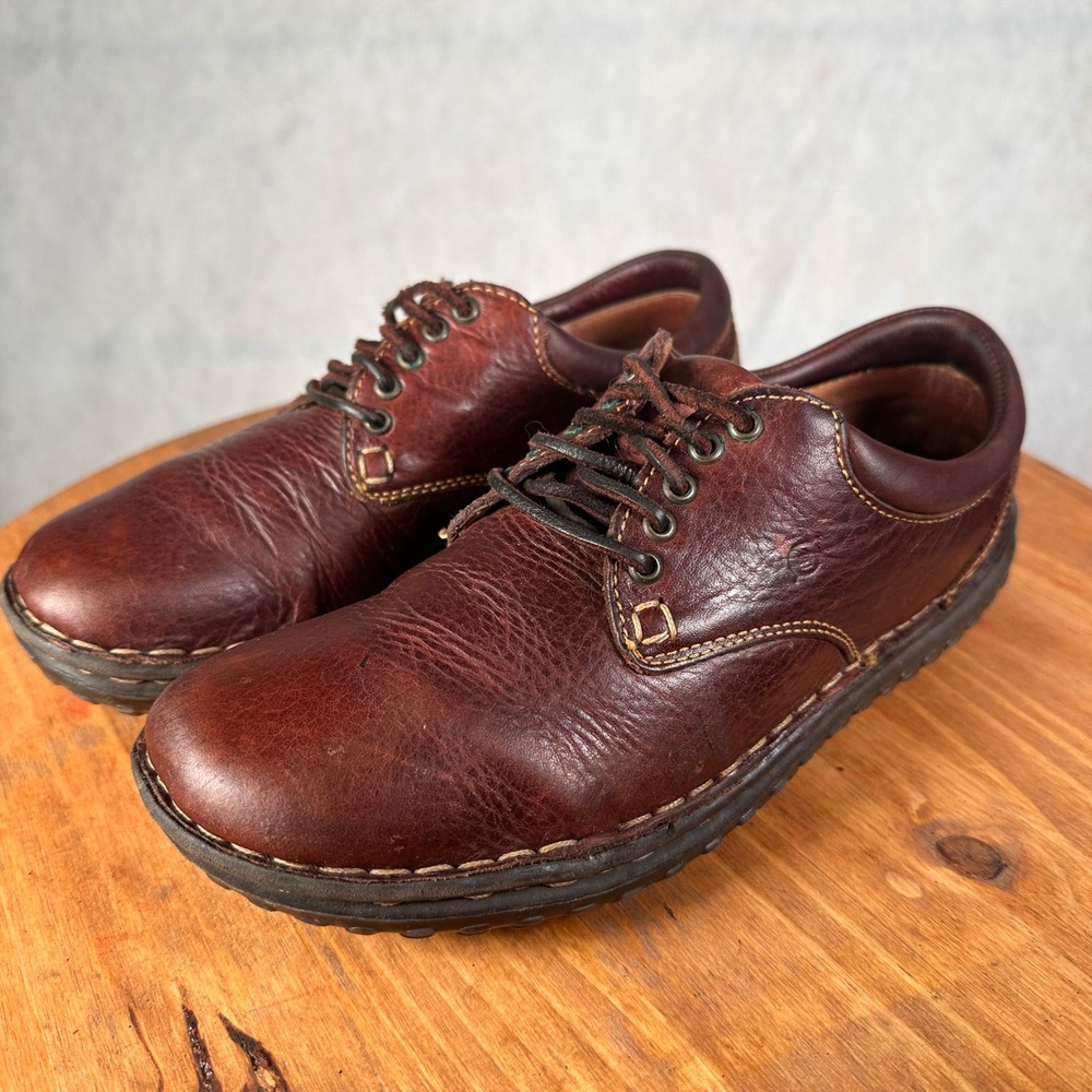 Born Leather Oxford Shoes Womens 8.5 Brown Good W6540 Lace Up Comfort Casual